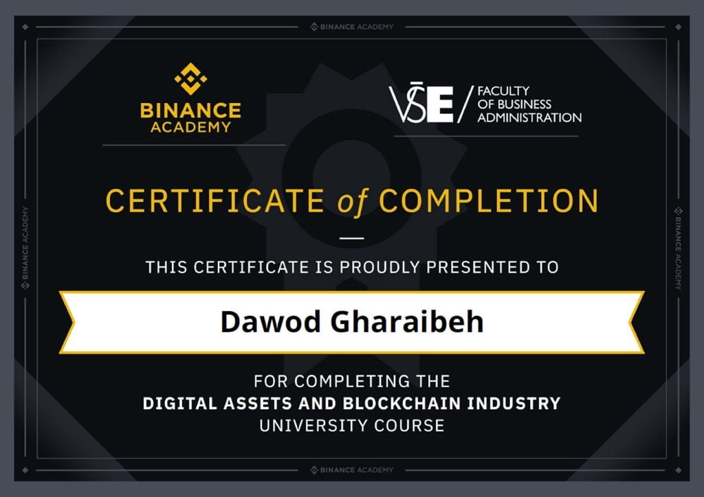 a certificate of completion
